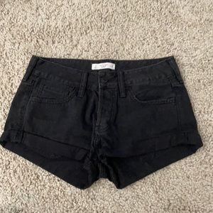 Abercrombie and Fitch Black Denim Shorts